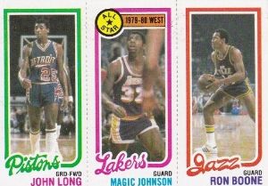 1980-81 Topps John Long - Magic Johnson - Ron Boone Card