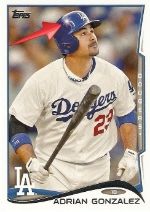 2014 Topps Series 1 Adrian Gonzalez Sparkle