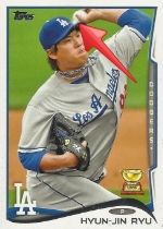 2014 Topps Series 1 Hyun Jin Ryu Sparkle