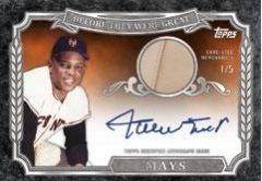 2014 Topps Series 1 Willie Mays Auto Relic