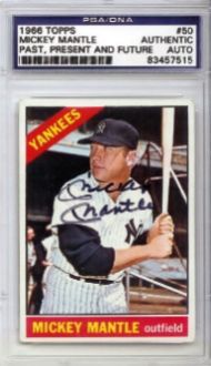 1966 Topps Mickey Mantle Autograph