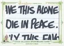2014 Topps Allen & Ginter Vince Gulligan Storyboard Relic