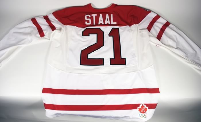 Eric Staal Team Canada Game Worn Jersey