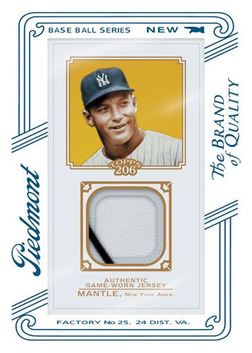 2010 Topps 206 Mickey Mantle Relic Card