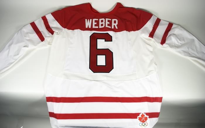 Shea Weber Team Canada Game Worn Jersey