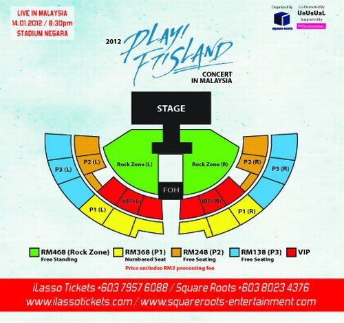 FTISeatingPlan F.T. Island concert in Malaysia on Jan 14