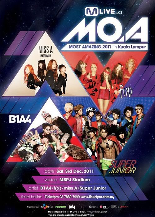 MentLiveposter Mnet Live in Malaysia 2011 tickets go on sale
