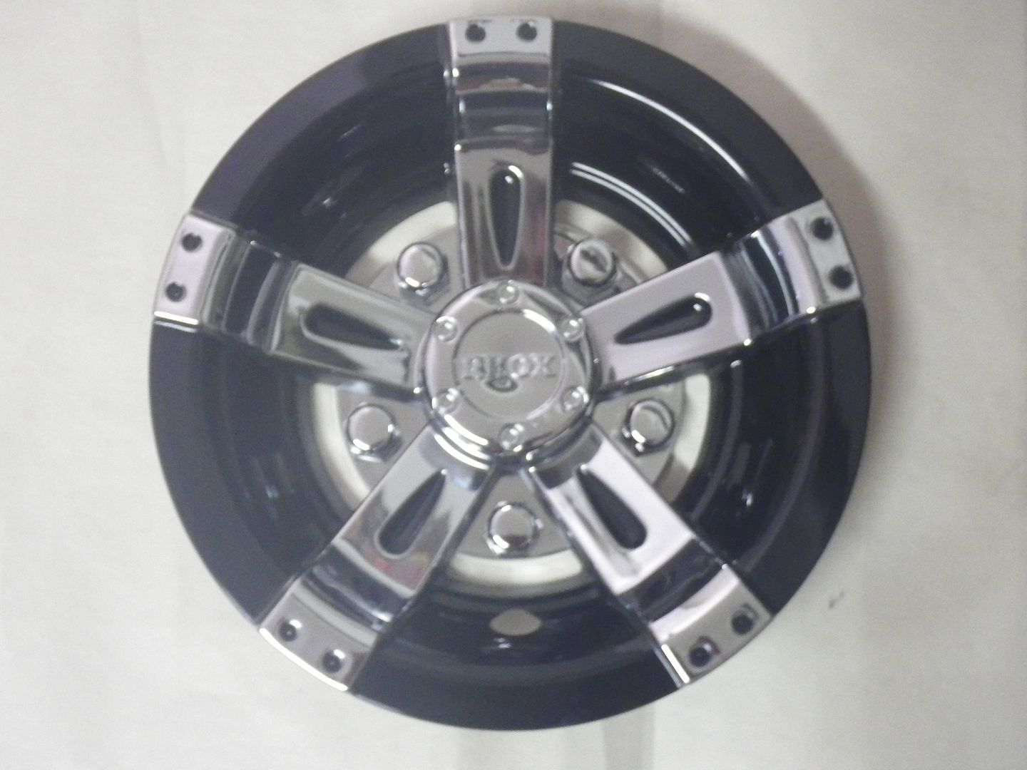 Golf Cart EZGO Yamaha Club Car 8" Black Chrome Rhox Vegas Wheel Cover