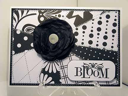 bloom stitched card