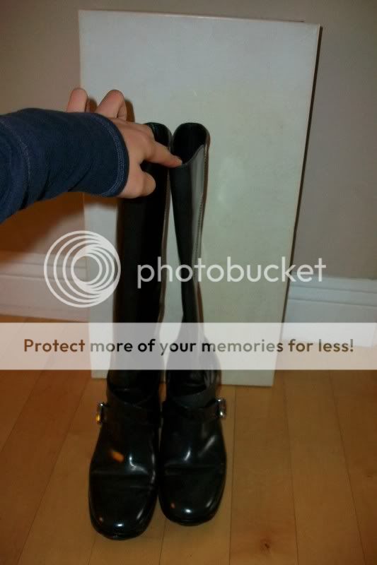 595 Marc by Marc Jacobs Leather Riding Boots Black Knee High Boots sz 