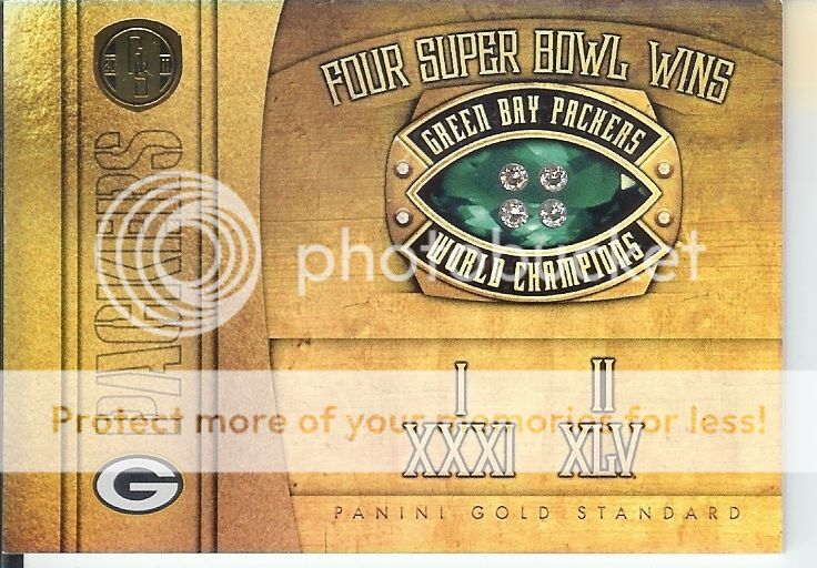 2011 Panini Gold Standard Super Bowl Rings Green Bay Packers