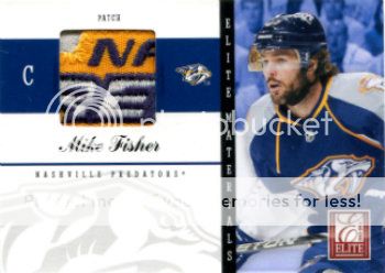 2011 12 Donruss Elite Materials Patches #36 Mike Fisher Card