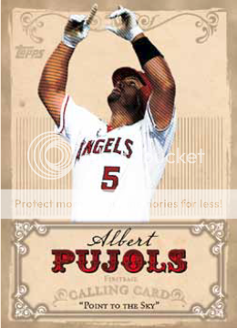 2013 Topps Series 1 Baseball Calling Card Albert Pujols Insert Card