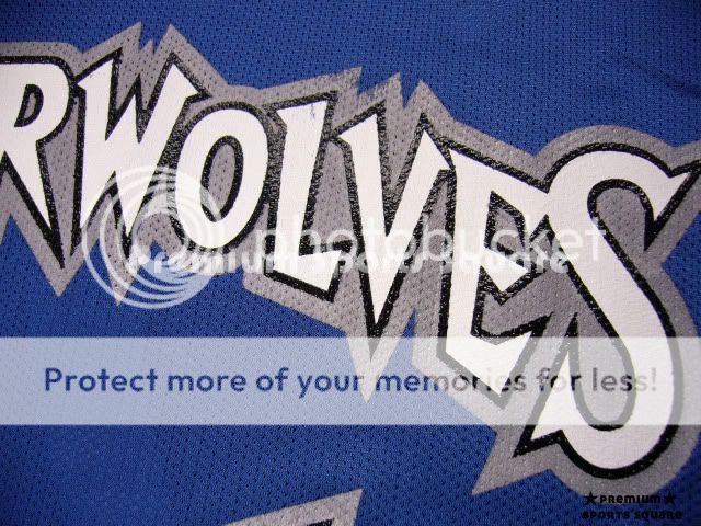 烫印版木狼加纳特客场绝版球衣 timberwolves garnett 48 4a