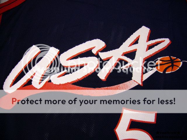 烫印版奥运梦幻三队格兰希尔客场球衣 usa grant hill jersey 40