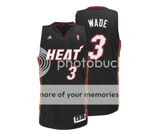 球迷版r30熱火韋迪客場黑色球衣 nba heat wade jersey l